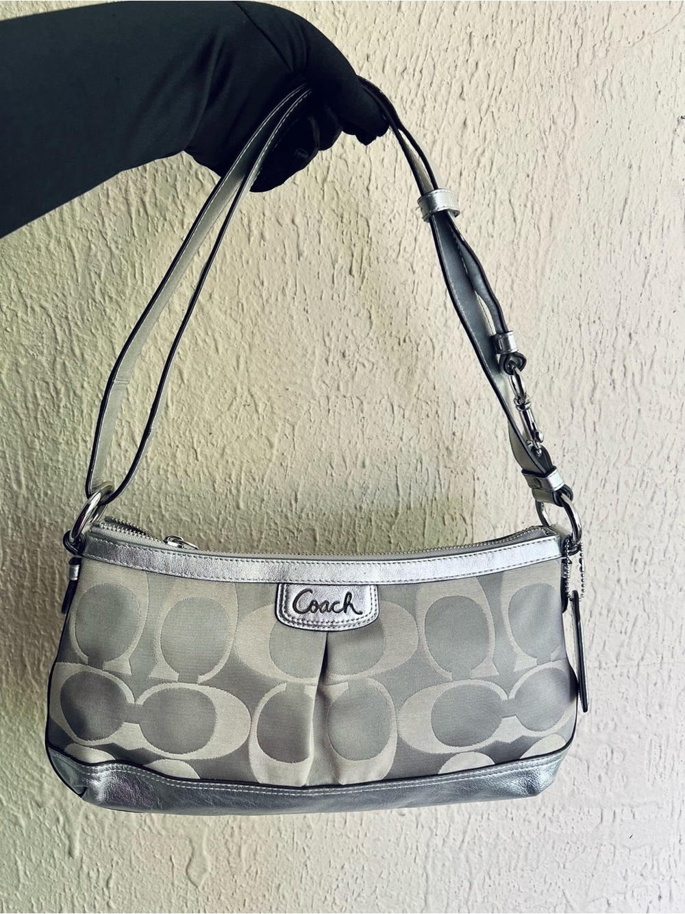 Y2K Coach Signature Demi Baguette.
